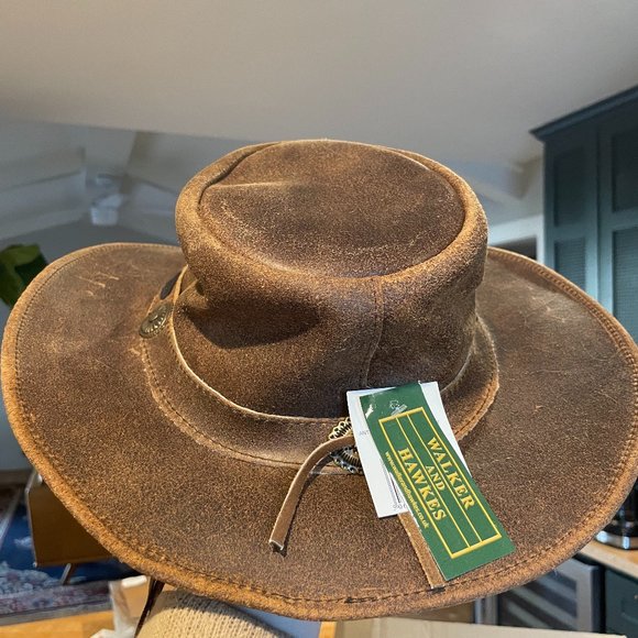 Walker & Hawkes Outback Antique Leather Hat - Picture 7 of 8